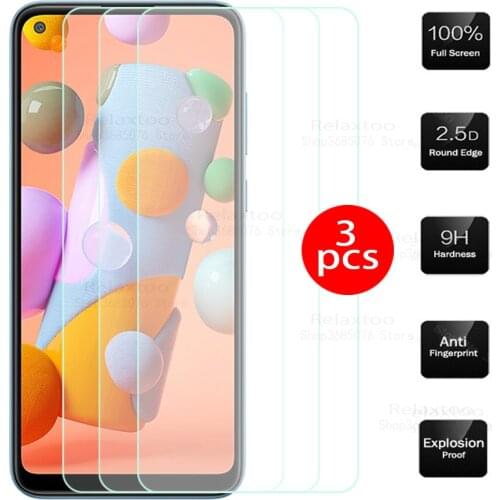 3PCS for Samsung Galaxy A11 SM-A115F/DS screen protector Tempered glass for Galax A11 A 11 11A protective glass film Cover 6.4