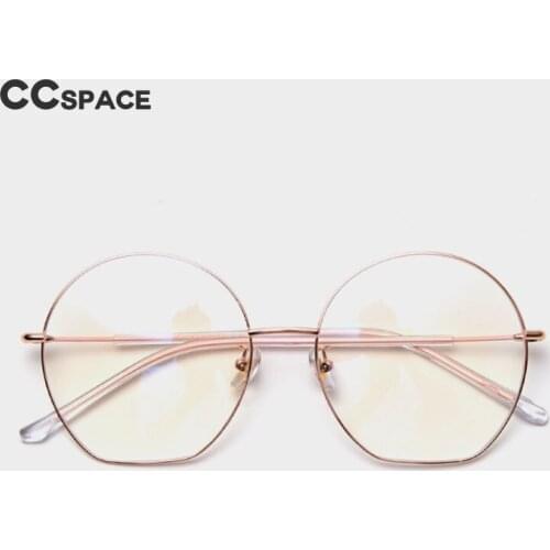 49432 Metal Round Large Frame Color Glasses Frame for Men and Women Optical Fashion Computer Eyeglasses Accessories