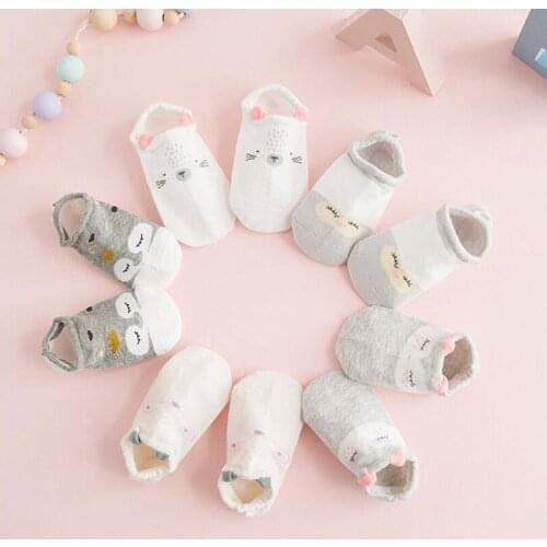 5 pairs/lot Princess Girls socks Cute bunny/bear/fox design baby socks Vintage children Ankle Socks 0 to 7t