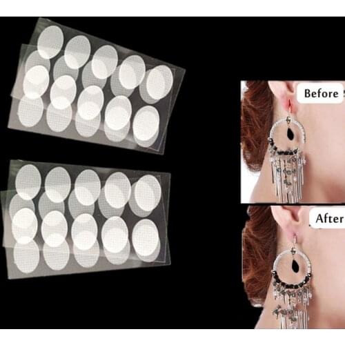60PCs Invisible Ear Lift for Ear Lobe Support Tape for Stretched or Torn Ear Lobes Relieve Strain Ear Protector Makeup Tool Kits