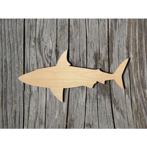 Shark - Multiple Sizes - Laser Cut Unfinished Wood Cutout Shapes
