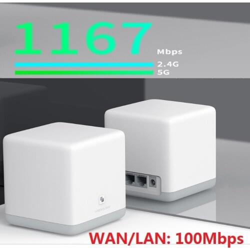 Chin-Firmware Tenda Nova MW6 Whole Home Mesh Wireless WiFi System 11AC 2.4G/5.0GHz Wireless Router / Repeater, 100Mbps RJ45 Port
