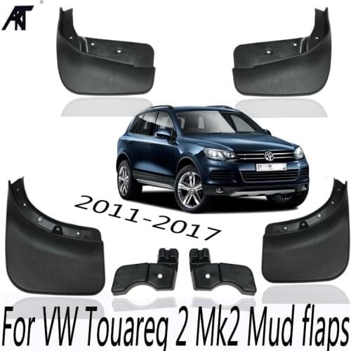 For VW Touareg 2 Mk2 2011-2017 Mudflaps Splash Guards Front Rear Mud Flap Mudguards 2012 2013 2014 2015 2016 7P5 Set Mud Flaps