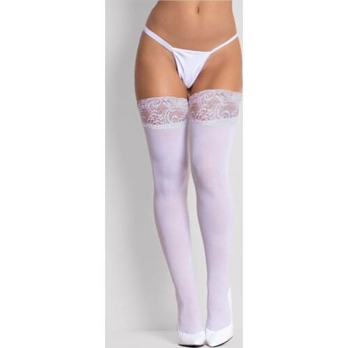 Sexy Fashion Ladies Women Lace Top Stay Up Thigh High Stockings 120D Silicone Non-slip Nightclubs Pantyhose Sex Products