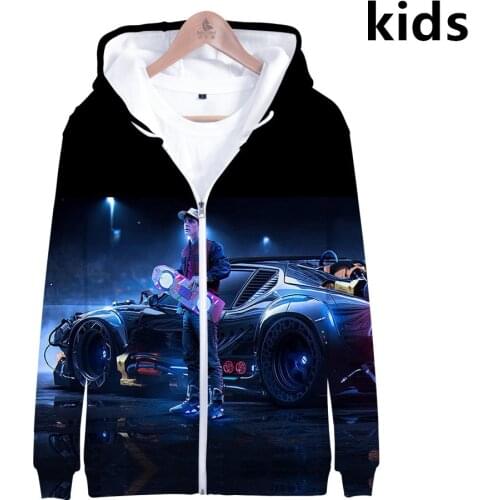 3 To 14 Years Kids Hoodie Back To The Future 3D Sweatshirt Marty and His Fusion Powered Future Car Print Jacket Children Clothes