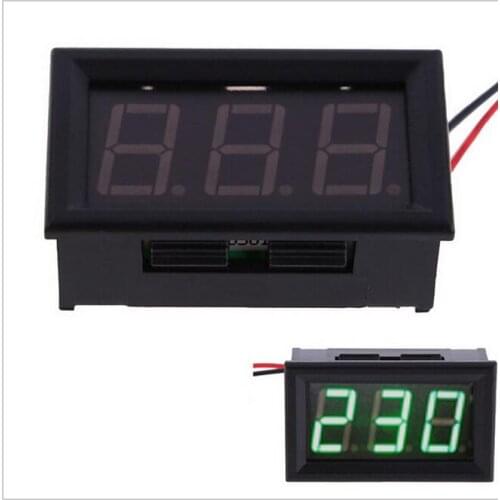 By dhl 100pcs 0.56 inch 2 Wires LED AC 70-500V Digital Voltmeter Home Use Voltage Display