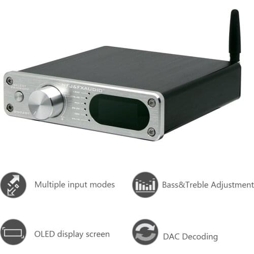 FX-AUDIO D502BT Pure Digital Amplifier 2.1 Subwoofer Home HIFI Decoding Amplifier Headphone DAC AMP