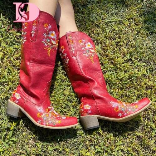 DoraTasia Classic Retro Fashion womens Mid Calf Boots Chunky Heels Autumn Spring Female Booties Ladies Footwear 2021 Shoes
