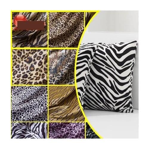 Short Plush Fabric Sand Released Tiger-printed Leopard-print Cow-print Animal-print Sofa Cover Brocade Sewing DIY Pillowcase