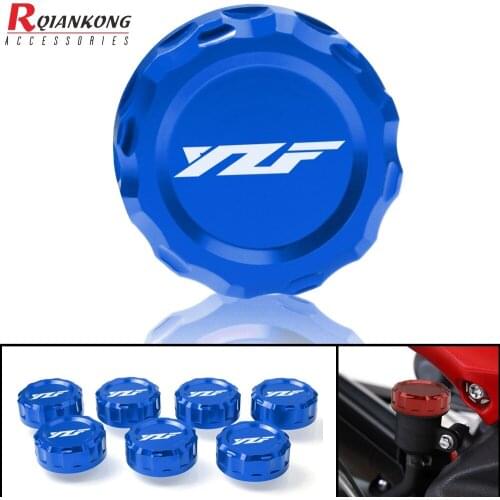 Motorcycle Cylinder Cylinder Cover Brake Fluid Reservoir Cap CNC Aluminum Fuel tank cap For Yamaha YZF-R3 yzfr3 yzf r3 2015-2018