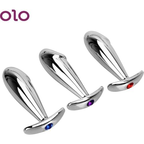 OLO Metal Anal Plug Dilator Butt Plug Sex Toys For Women Female Masturbation Anal Massage Outdoor Wear