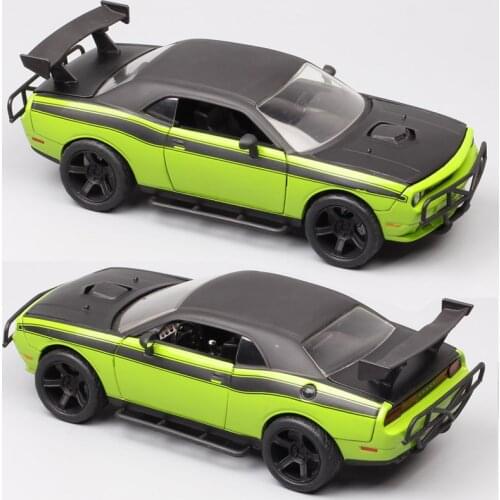 1:24 Scale Jada Lettys 2011 Dodge Challenger SRT8 Diecasts & Toy Vehicles Muscle Racing Car Model For Collector FURIOUS Green