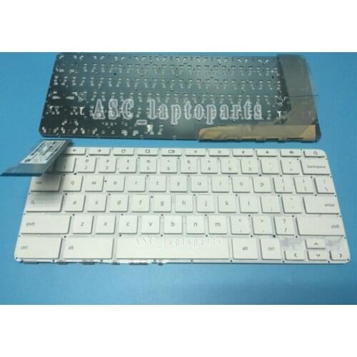 New US English Keyboard For HP Chromebook 14-q030nr 14-q039wm 14-q049wm Laptop White NO Frame