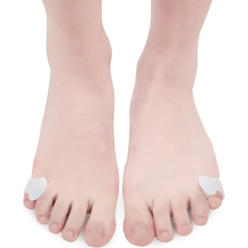 Orthopedic Adjuster Little Toe Separator 1 Pair Silicone Little Toe Thumb Separators Foot Bunion Hallux Valgus Correctors