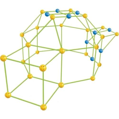 DIY Tent Toy Kids Construction Fort Building Castles Tunnels Tents Kit 3D Magination Cultivation Kids Play House Assemble Toys