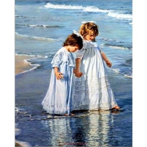 Counted Cross Stitch Kits Needlework - Crafts 14 ct Aida DMC Color DIY Arts Handmade Home Decor - My Sister My Friend