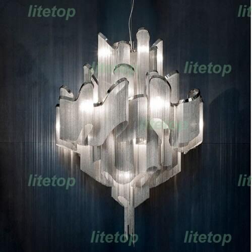 Modern stream suspension light aluminum chain chandelier modern novelty lighting fixture aluminum pendant lamp chain chandelier