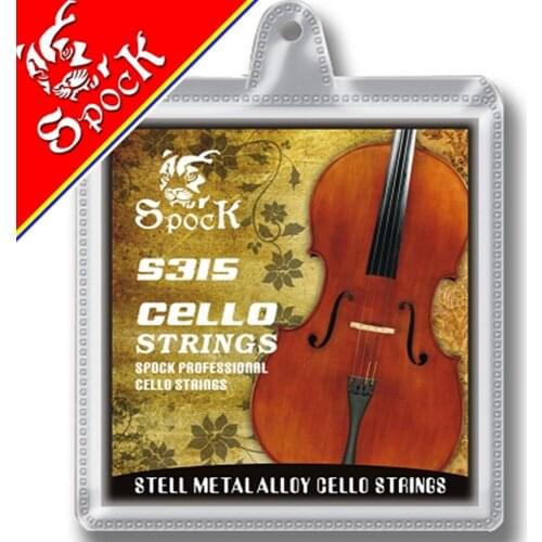 Spock S315 Aluminum Alloy Cello Strings Aluminum Alloy Wound fit for 3/4 4/4 Cello Steel Core