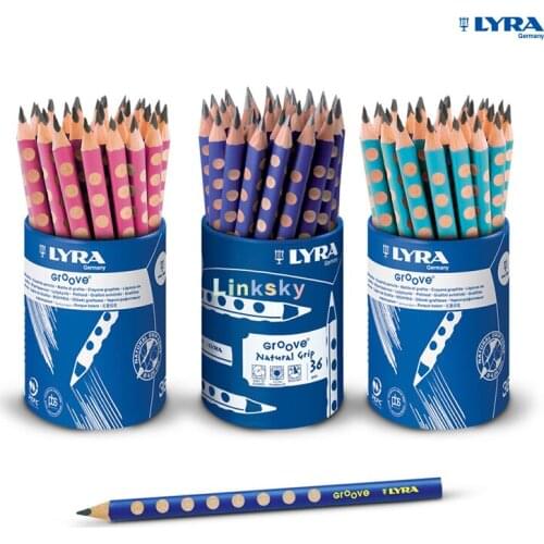 Lyra Groove thick Graphite Pencils, High Quality Graphite, Ergonomic Grip, Great for Kids and Adults, Grade B,School supplies