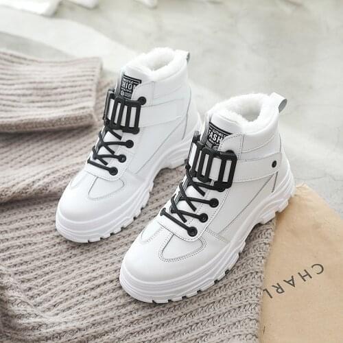 Women Winter Snow Boots 2020 New Fashion Style High-top Shoes Casual Woman Waterproof Warm Woman Female High Quality White Black