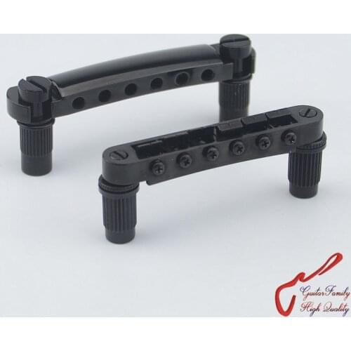 1 Set Black GuitarFamily Tune-O-Matic Electric Guitar Bridge And Tailpiece MADE IN KOREA