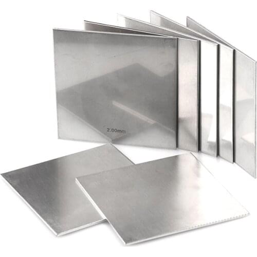 1pc 304 Stainless Steel Polished Plate Sheet Thick 1mm - 2.5mm x 100mm x 100mm