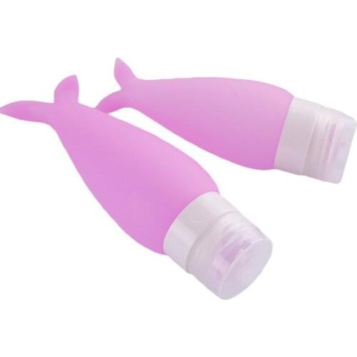 1PC 48/90ML Outdoor Travel Suit Creative Gift Portable Silicone Lotion Refillable Bottle Cosmetic Silicone Empty Bottle