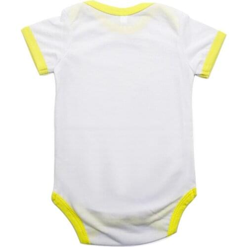10pcs/Lot Sublimation Blank Baby Climb Yellow Clothes T-shirt 0-12 Mouths Heat Press Dye sublimation ink Crafts Infant conjoine