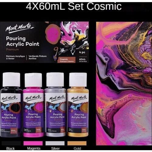 120ML Acrylic Paint Set Paint Silicone Fabric Paint Marbling Oil Acrylic Pouring Medium Drawing Tool For Artist DIY Art Supplies