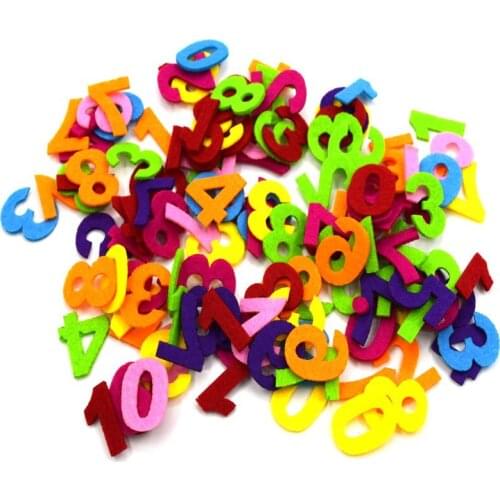 50pcs nonwovens 0 - 9 cutout flatbacks scrapbooking for cardmaking diy art wedding decoration