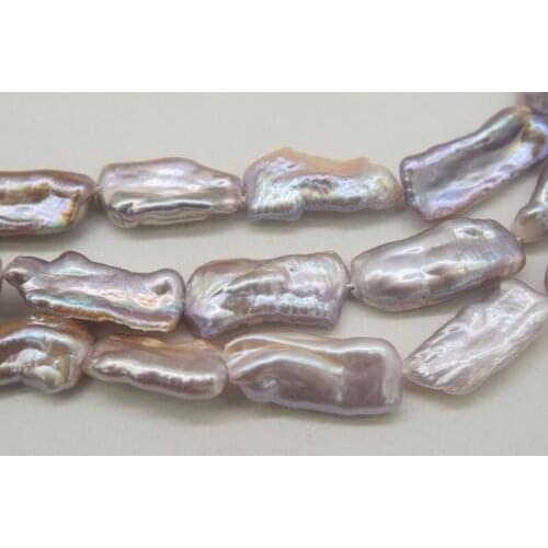 AA freshwater pearl purple biwa 20-25*8-10mm 15"FPPJ wholesale beads nature loose beads for DIY jewelry