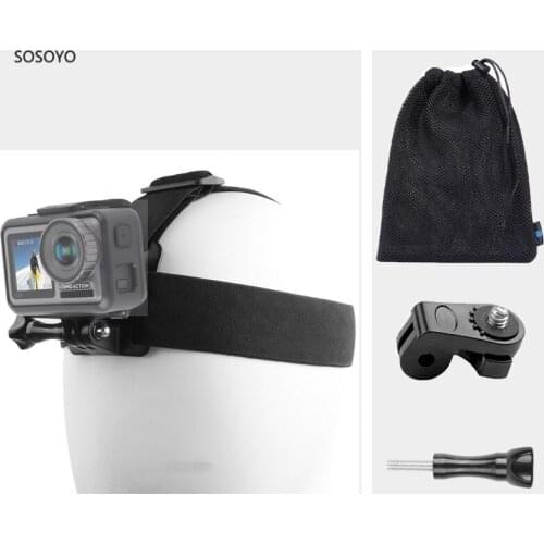 4 in 1 Head Strap Mount Adapter Antiskid Adjustable Headband Set For Gopro Xiaomi Yi Sjcam DJI Osmo Action Cameras Accessories