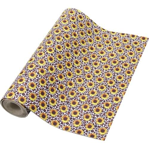 David accessories 30*140cm Flower Faux Synthetic Leather For Bow-knot bags Wallet Phone Cover DIY,1Yc14449