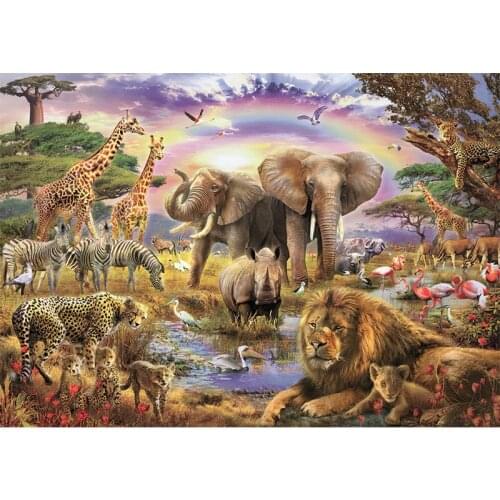 Diamond painting full square/round diamond African savanna animal diamond embroidery handmade home decoration mosaic creative