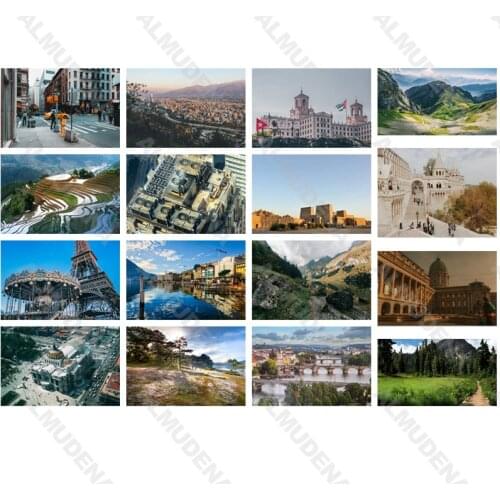 Diy Diamond Painting City Landscape Nordic Style Full Diamond Handmade Dot Diamond Bedroom Living Room Stickers