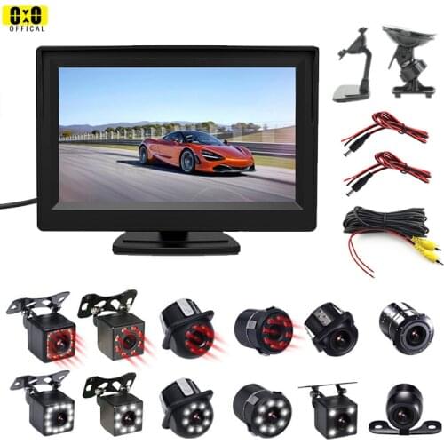 5Inch Monitor Car Reverse Camera LED Infrared Backup Camera Car Rear View Camera Car Monitor 5inch Rearview IR Night Camera