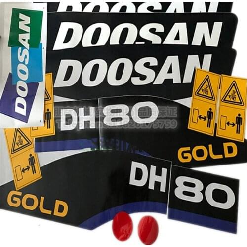 Free shipping Excavator parts for Doosan Daewoo DH55/60/80/150/200/220/225/300/370-7 whole car sticker logo decal warning post