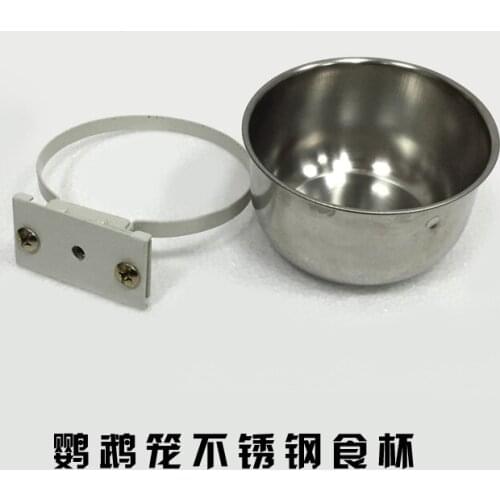 Free shipping bird cage The parrot cage stainless steel food cup bird food feeder