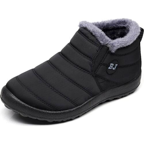 Mens Boots Lightweight Winter Shoes Mens Snow Boots Waterproof Winter Shoes Plus Size 46 Unisex Boots Ladies