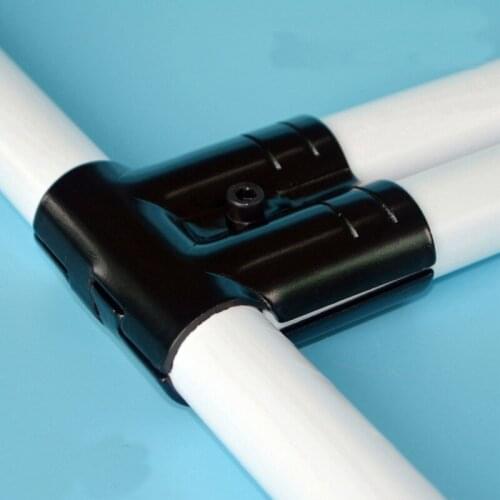 Black abreast pipe joint 28mm tube fitting Working table connector wire rod connecting piece 4pcs