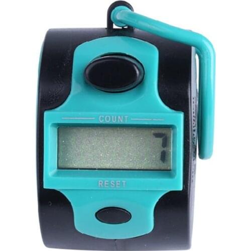Digital Hand Tally Counter 5 Digit Number Manual Press Clicker LED Backlight Recorder with Finger Ring for Piecework