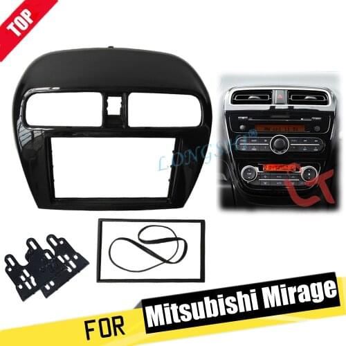 Double Din fascia for Mitsubishi Mirage Space Star Attrage Radio Stereo Panel Dash Mounting Installation Trim Kit Face Frame 2di