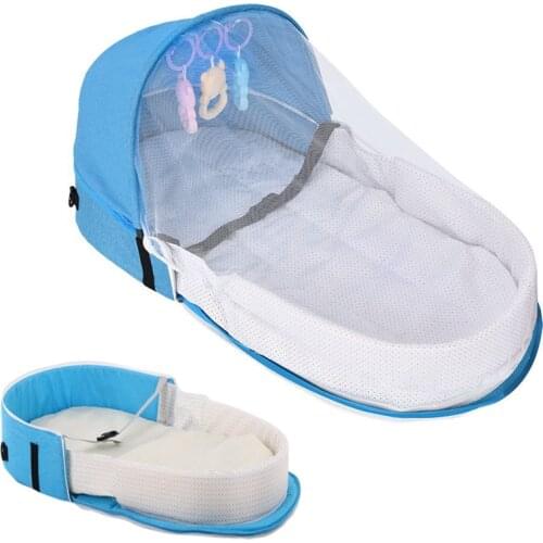 Breathable Portable Sleeping Nest Bed Baby Crib Playpen Washable Multi-Function Travel Mosquito Net for Newborn Cribs Bed