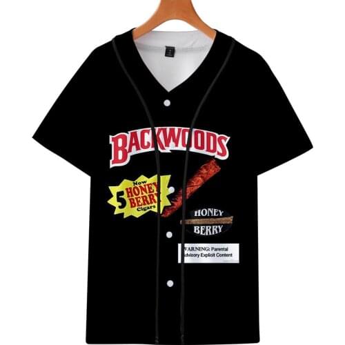 Funny Foods Backwoods Honey Berry baseball T-shirt Hip Hop Tee Shirt 3d fashion Tshirt Harajuku Streetwear T shirt brand Clothes