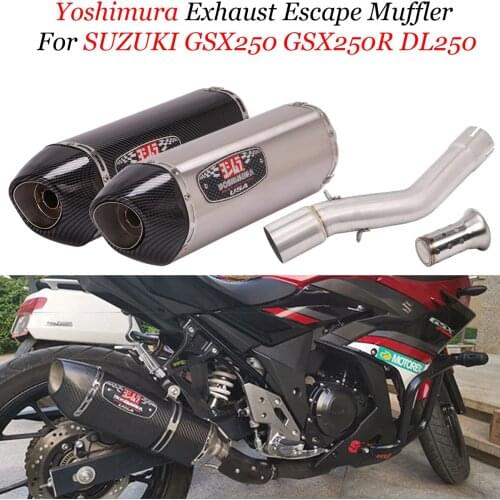 Slip On For SUZUKI GSX250 GSX250R DL250 Motorcycle Yoshimura Exhaust Escape Moto Muffler Modify Middle Link Pipe DB Killer