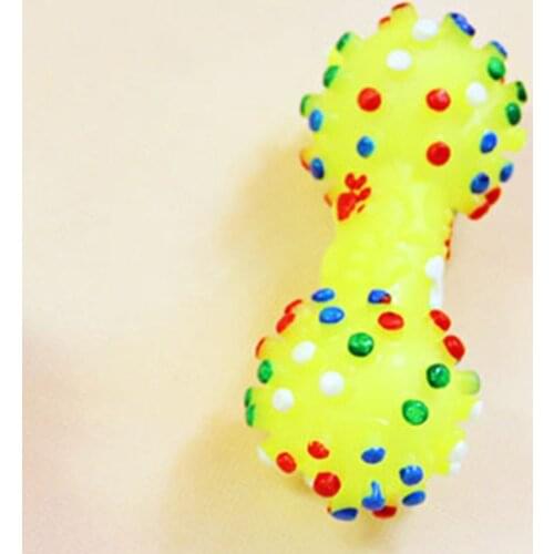 Small Dog Toys Rubber Dogs Squeaker Toys Pets Sound Squeaky Dumbbell Shape Chewing Toy Dog Games Products Non-toxic