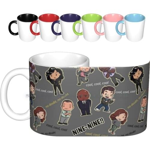 Nine-Nine Pattern-Brooklyn 99 Ceramic Mugs Coffee Cups Milk Tea Mug Brooklyn99 Ninenine Detective Jake Peralta Rosa Diaz Terry