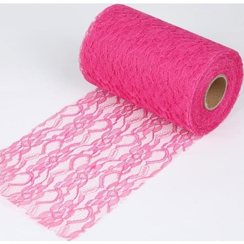 22 Meter DIY Violet Lace Roll Tulle Roll Spool Lace Fabric for Tutu Wedding Event Party Chair Sash Bow Table Runner Decor