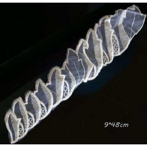 DIY fashion white flower appliques Patches for clothing Embroidery lace patches for bags decorative parches applique