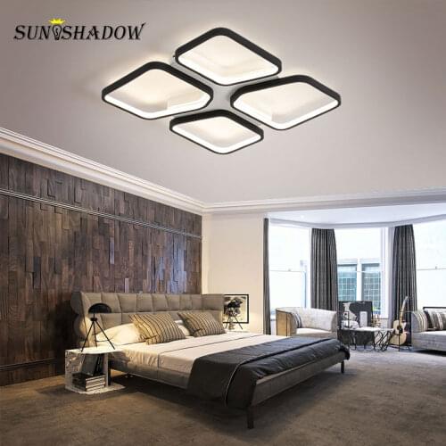 Square Led Ceiling Light 110V 220V Modern Ceiling Lamp For Living room Dining room Bedroom Kitchen Study room Indoor Lighting